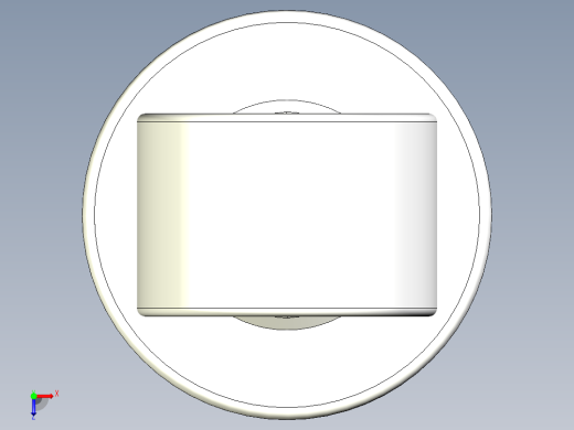双筒液压减震器三维模型+CAD图纸俯视缩略图