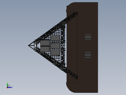 厂房太阳能供电供热方案左视缩略图