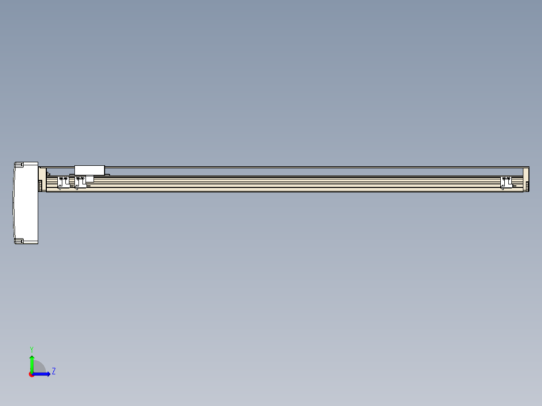 TPA-KNR-60E-1205C-L750A1-MP-H40-N3线性模块铝制底座左视图