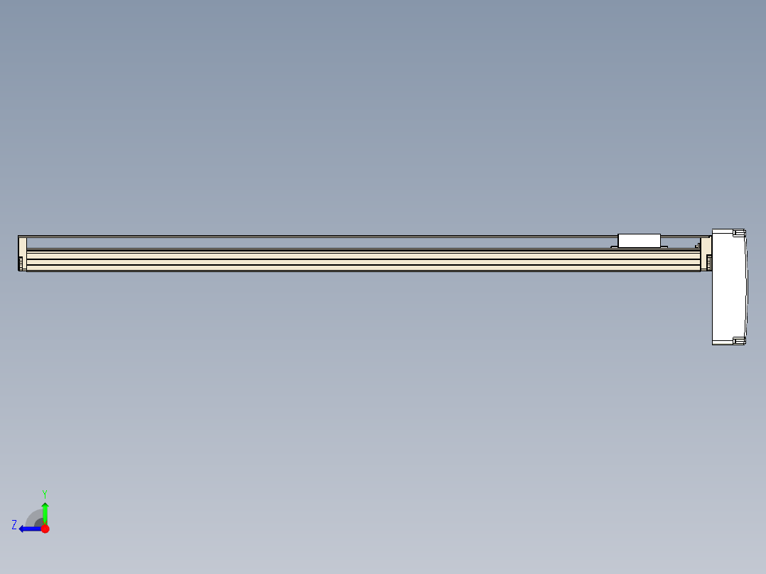 TPA-KNR-60E-1205C-L750A1-MP-H40-N3线性模块铝制底座右视图