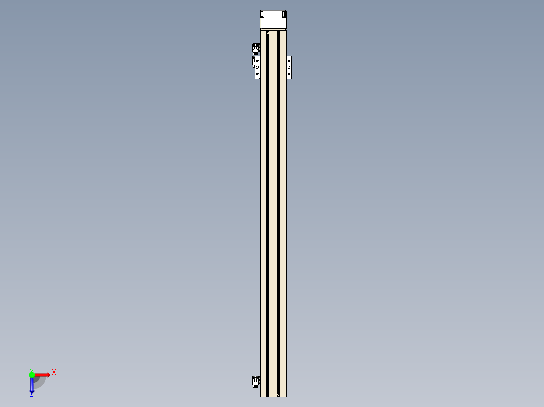 TPA-KNR-60E-1205C-L750A1-MP-H40-N3线性模块铝制底座俯视图