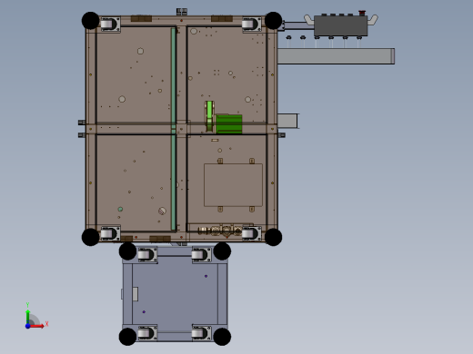 打铜带设备（sw18可编辑+工程图）前视缩略图