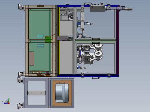 打铜带设备（sw18可编辑+工程图）右视缩略图