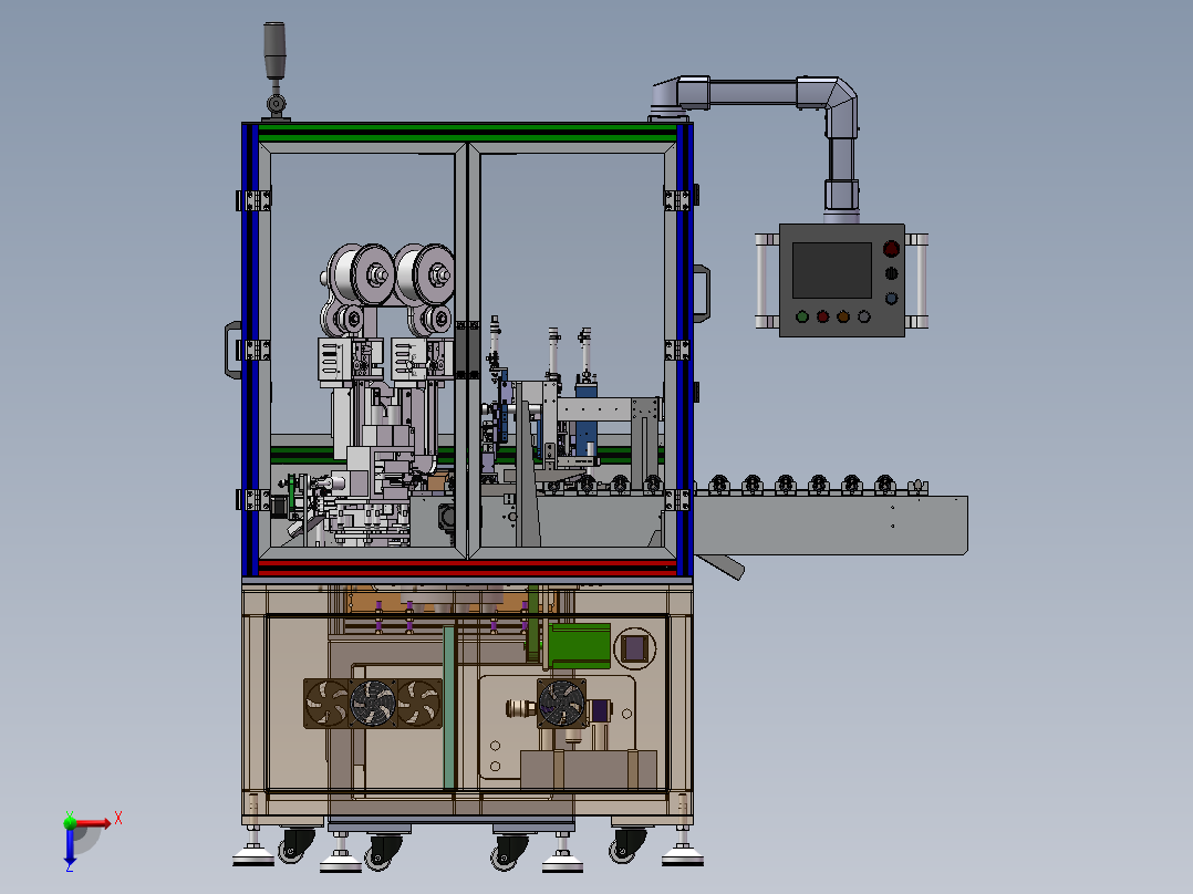 打铜带设备（sw18可编辑+工程图）俯视图