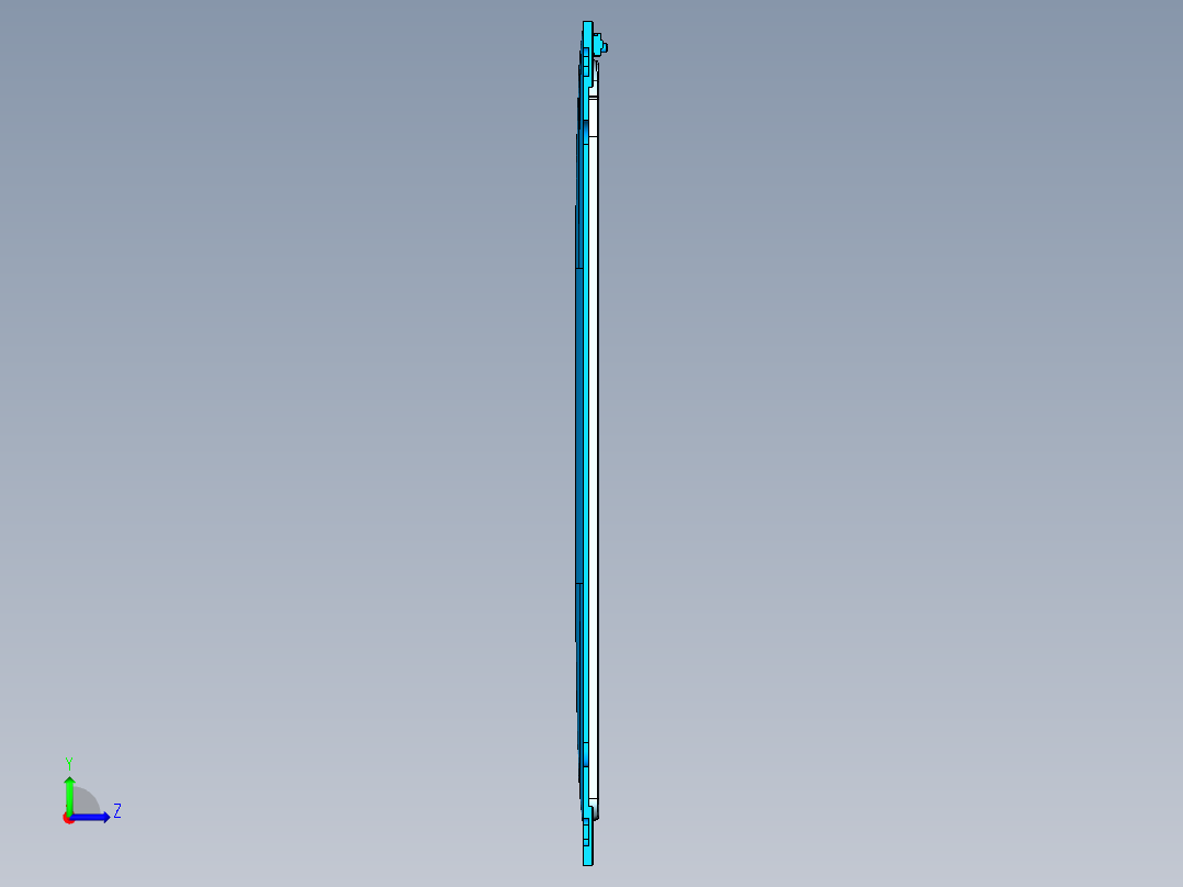 冲压件平板外壳精铣内腔UG编程程序模型左视图
