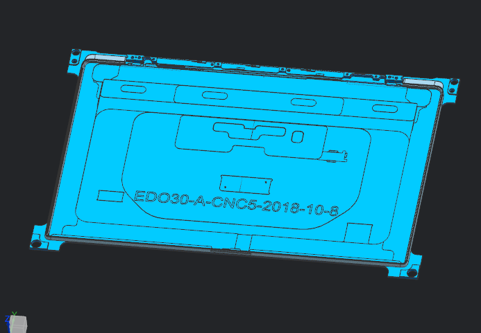 冲压件平板外壳精铣内腔UG编程程序模型
