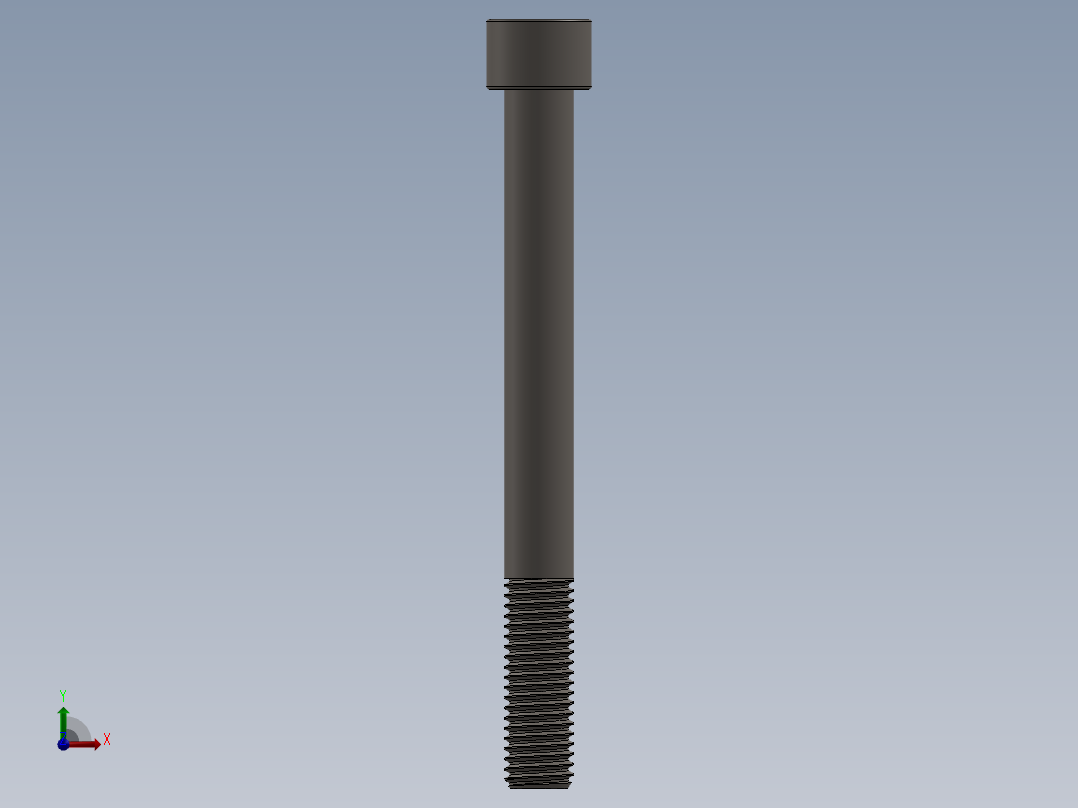 Screw_DIN_912_M12x120_A2.SLDPRT公制内六角螺钉前视图