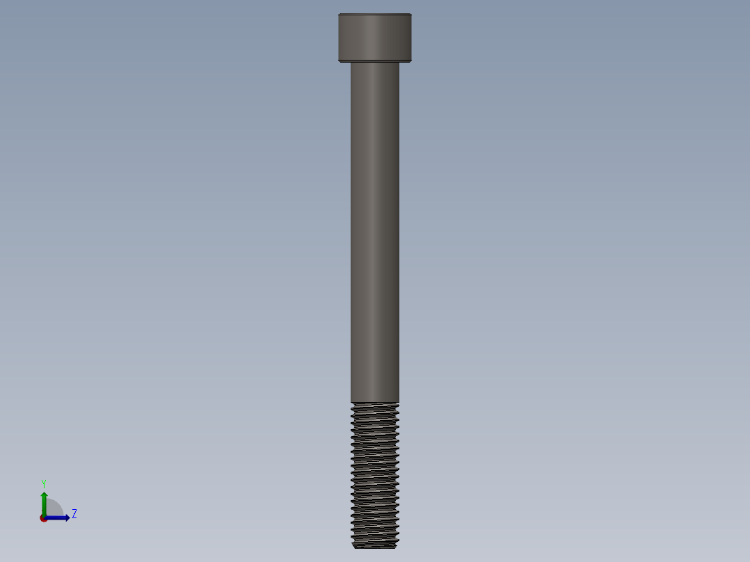 Screw_DIN_912_M12x120_A2.SLDPRT公制内六角螺钉左视图