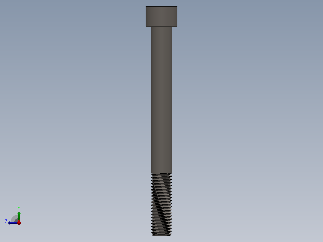 Screw_DIN_912_M12x120_A2.SLDPRT公制内六角螺钉右视图