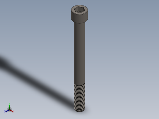 Screw_DIN_912_M12x120_A2.SLDPRT公制内六角螺钉正等轴测缩略图