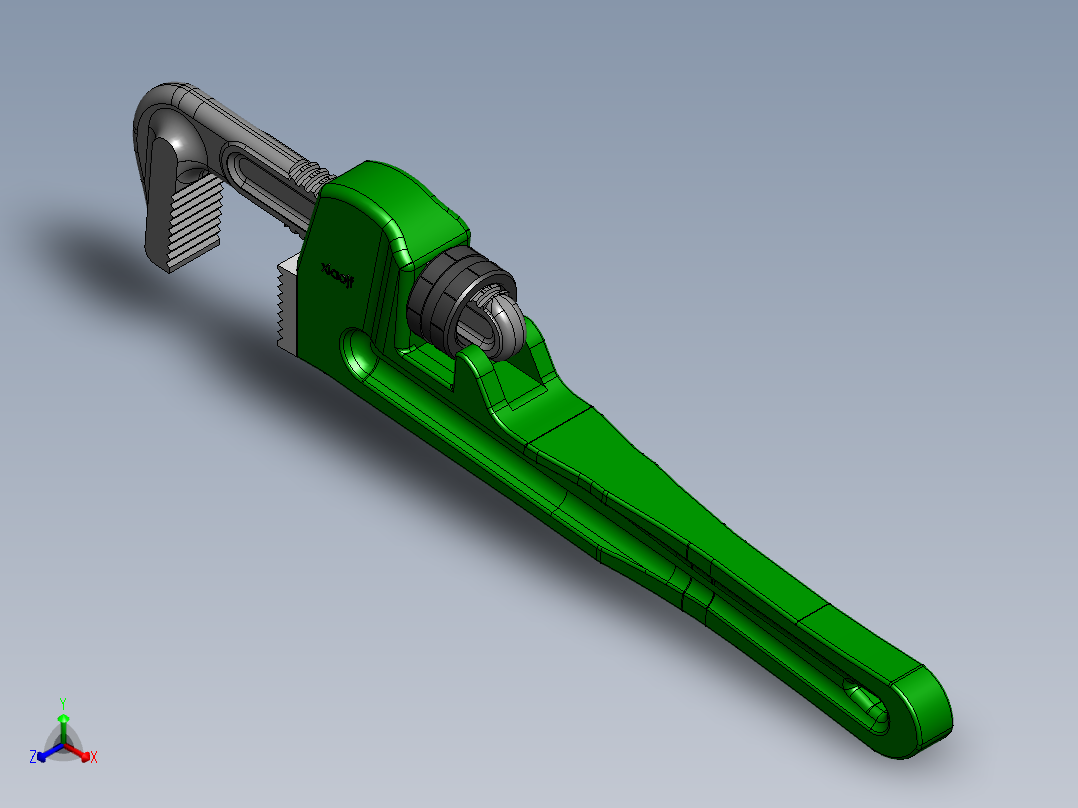 管钳正等轴测图