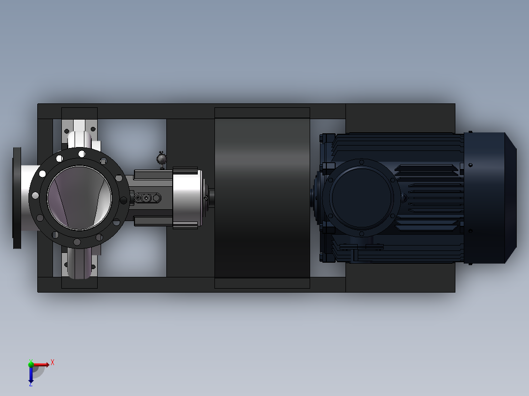 铝锭清洗系统泵组俯视图