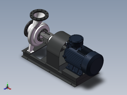 铝锭清洗系统泵组正等轴测缩略图