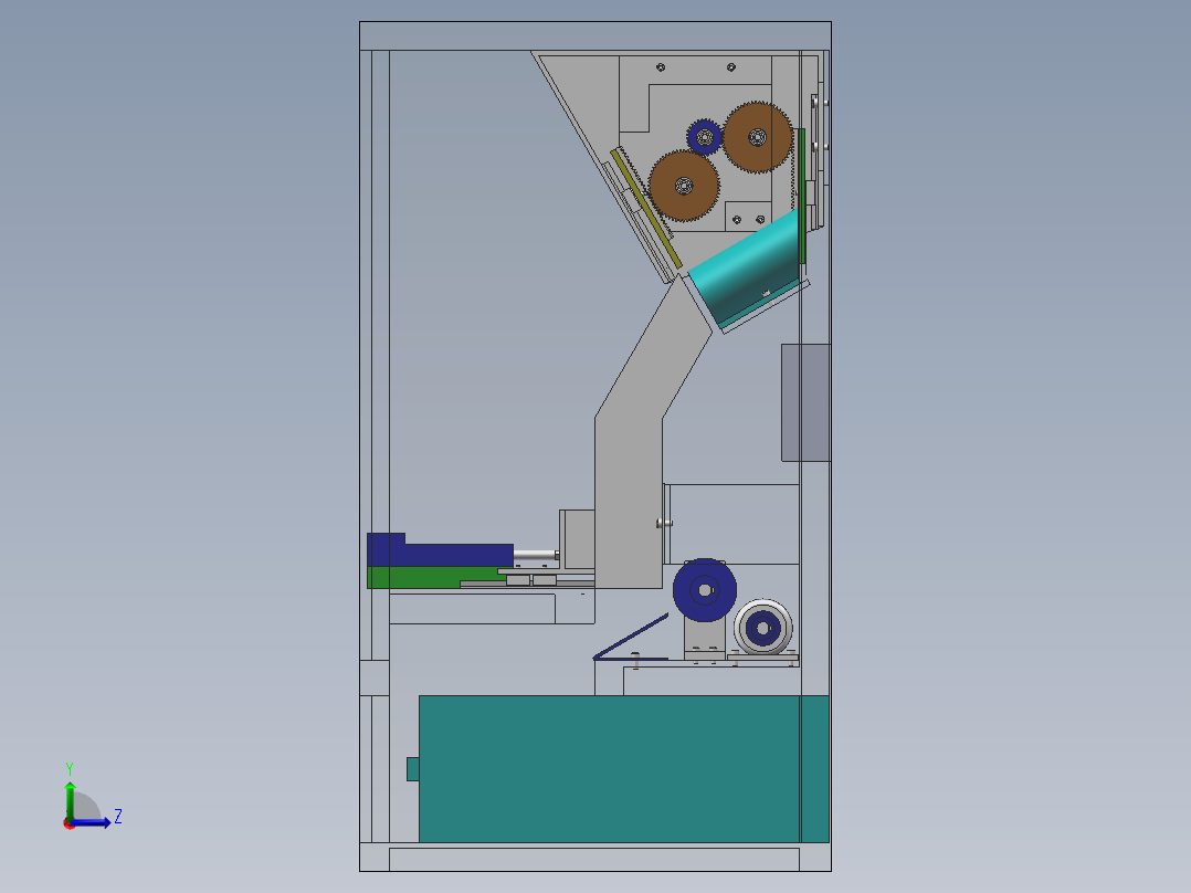 饮料瓶回收机全部图纸左视图