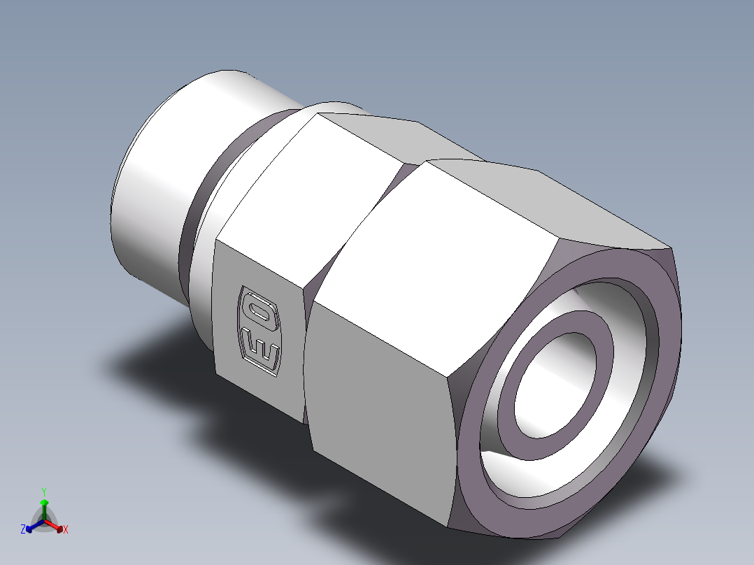 直通公制螺纹组合接头、2MD-22-24WD主视图
