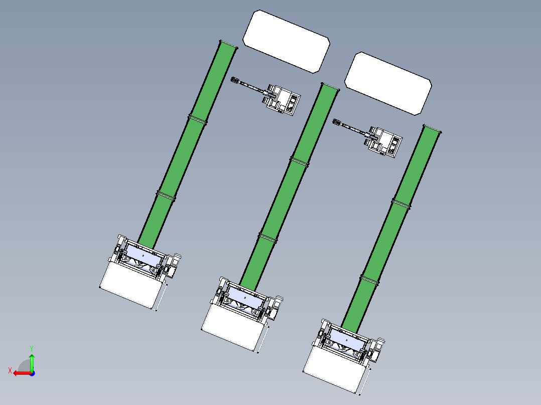 物料搅拌站与AGV运输模拟左视图