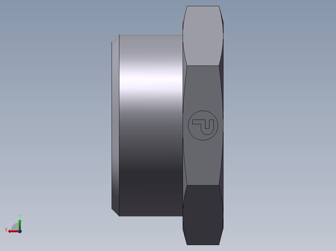 堵头 4C+4D 管端堵、4C-36后视图