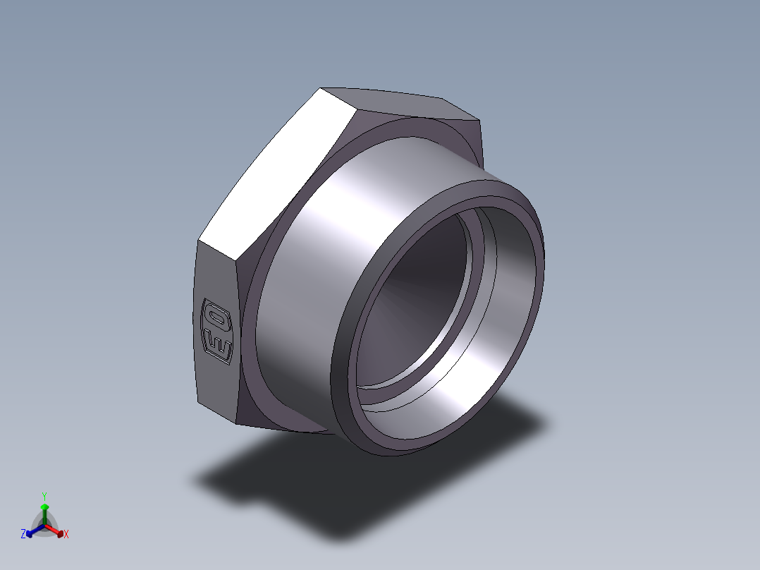 堵头 4C+4D 管端堵、4C-36正等轴测图