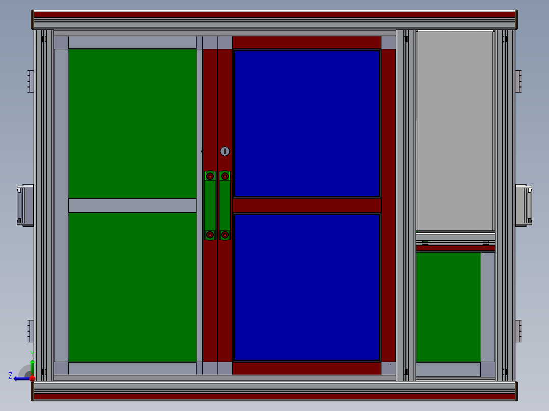 电子设备摄像头组装设备右视图