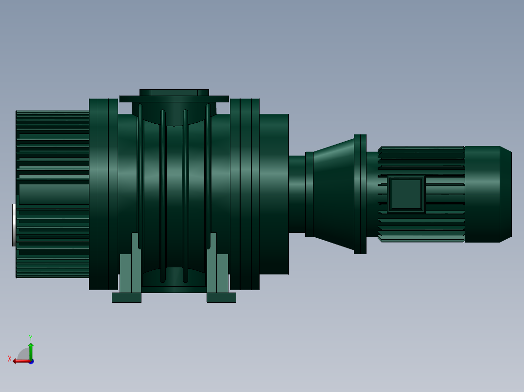 泵、水泵、ZJY-600A风冷式罗茨真空泵(上海阳光)后视图