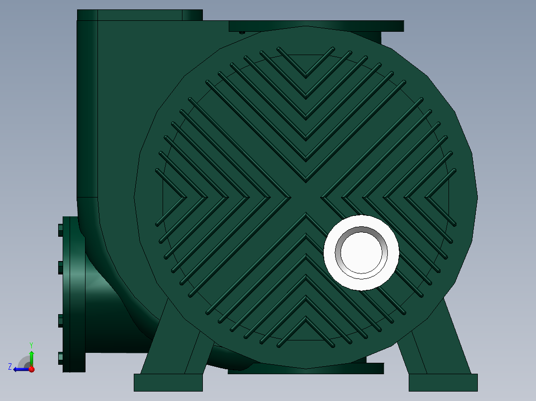泵、水泵、ZJY-600A风冷式罗茨真空泵(上海阳光)右视图