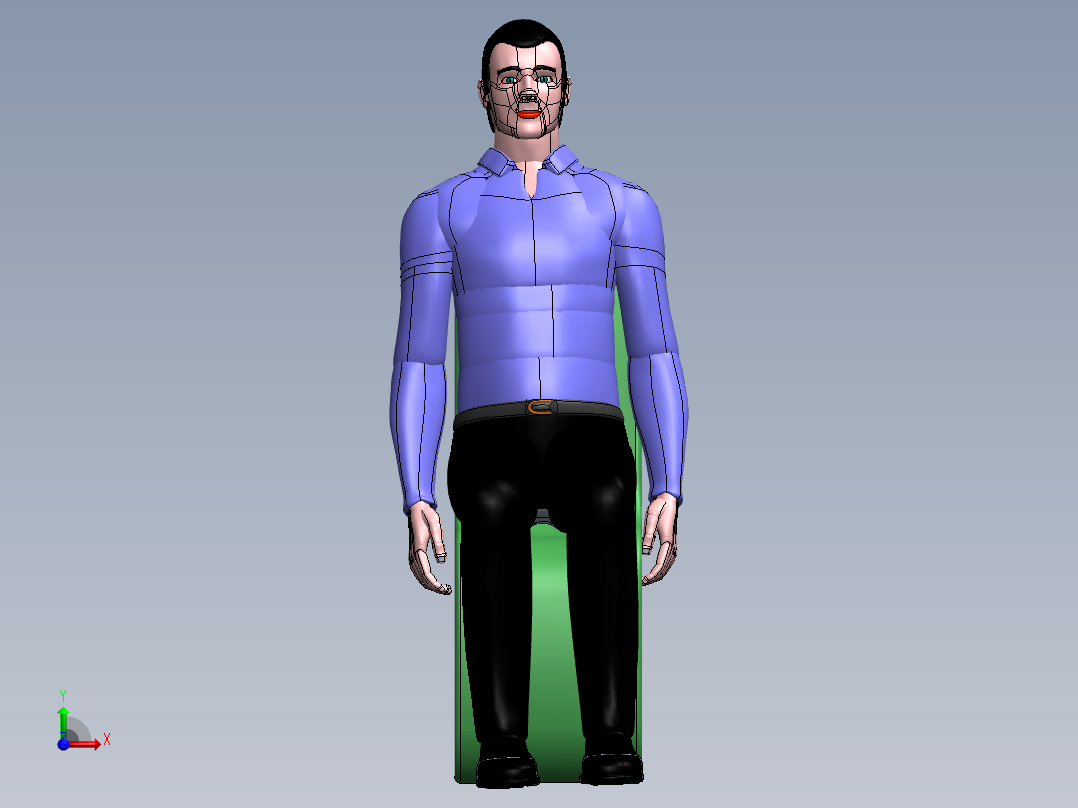 人体模型(60)前视图