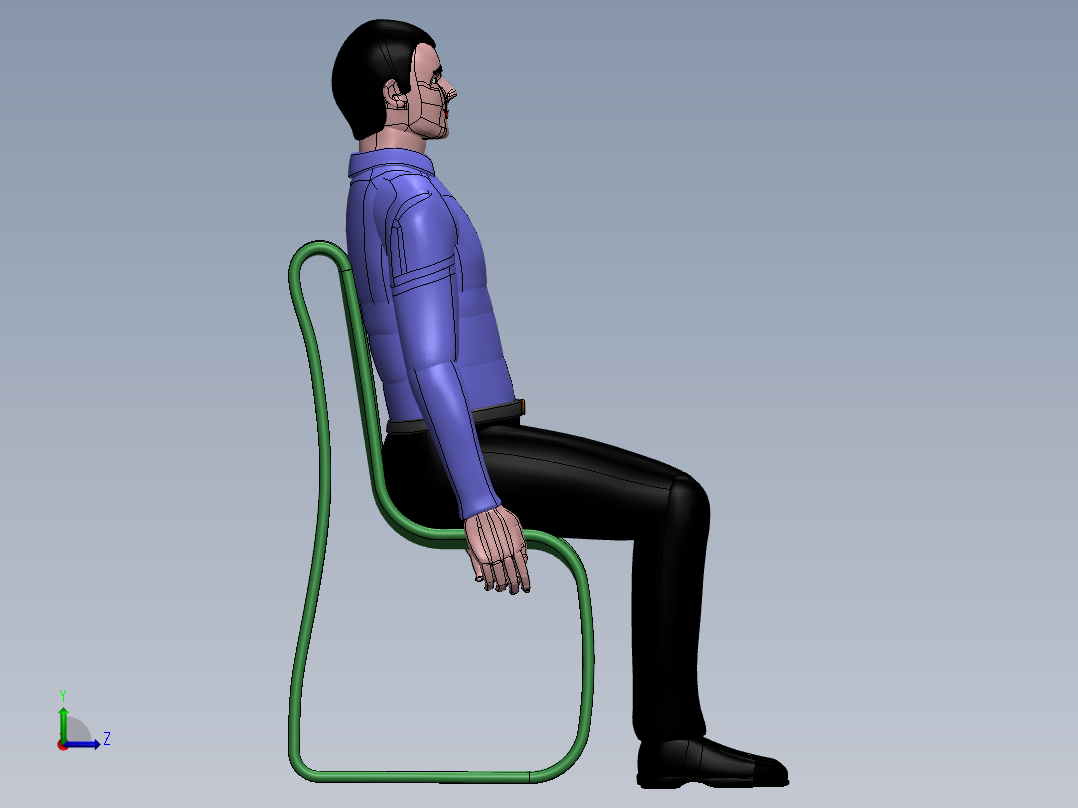 人体模型(60)左视图