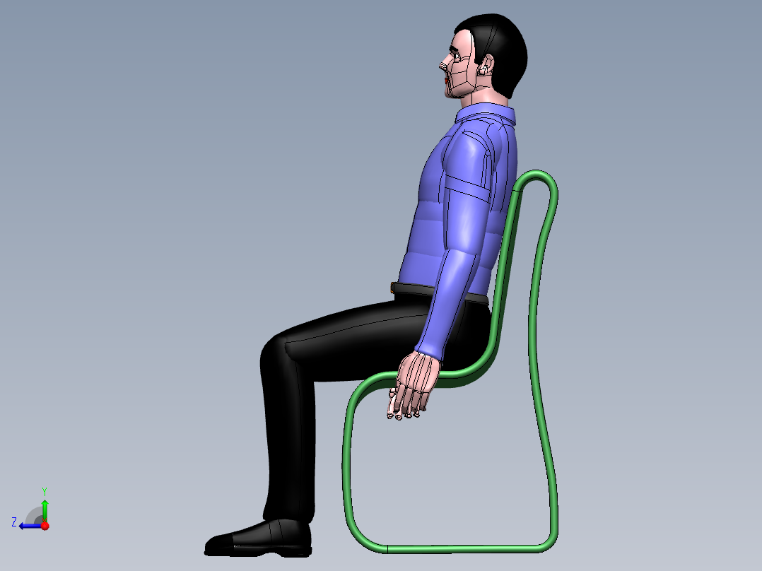 人体模型(60)右视图