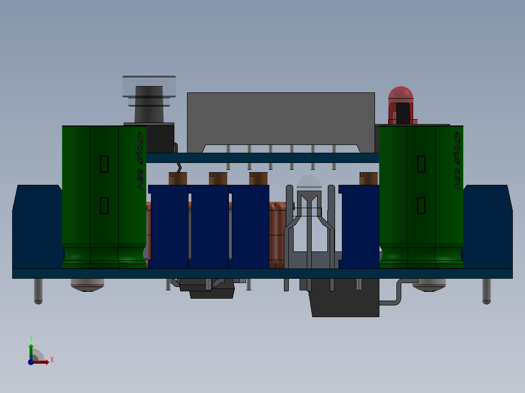 电路板、主板(205)前视图