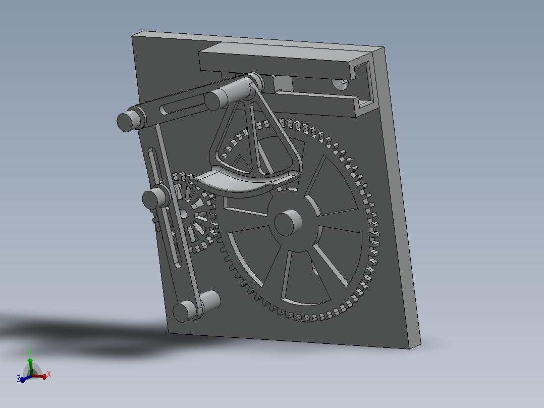 快速返回齿轮玩具主视图