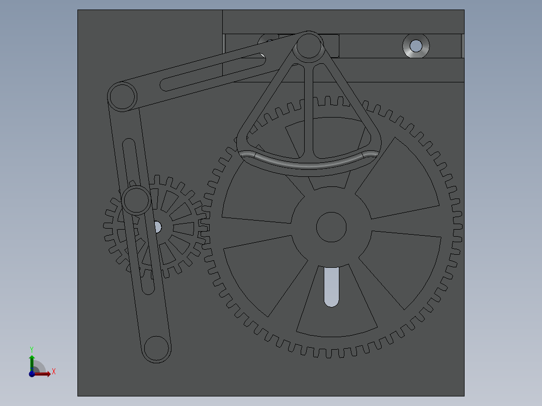 快速返回齿轮玩具前视图