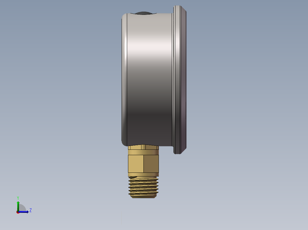 耐震压力表左视图
