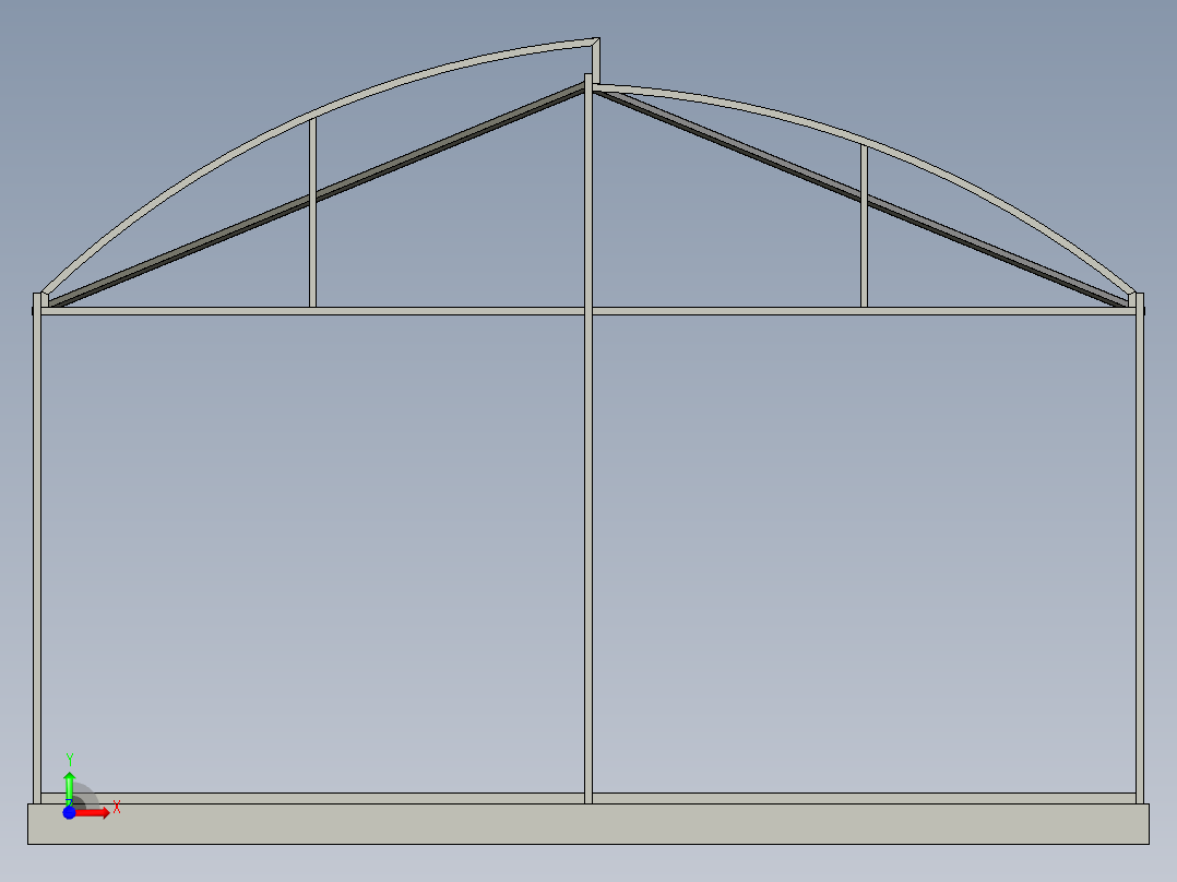 温室6x12米前视图