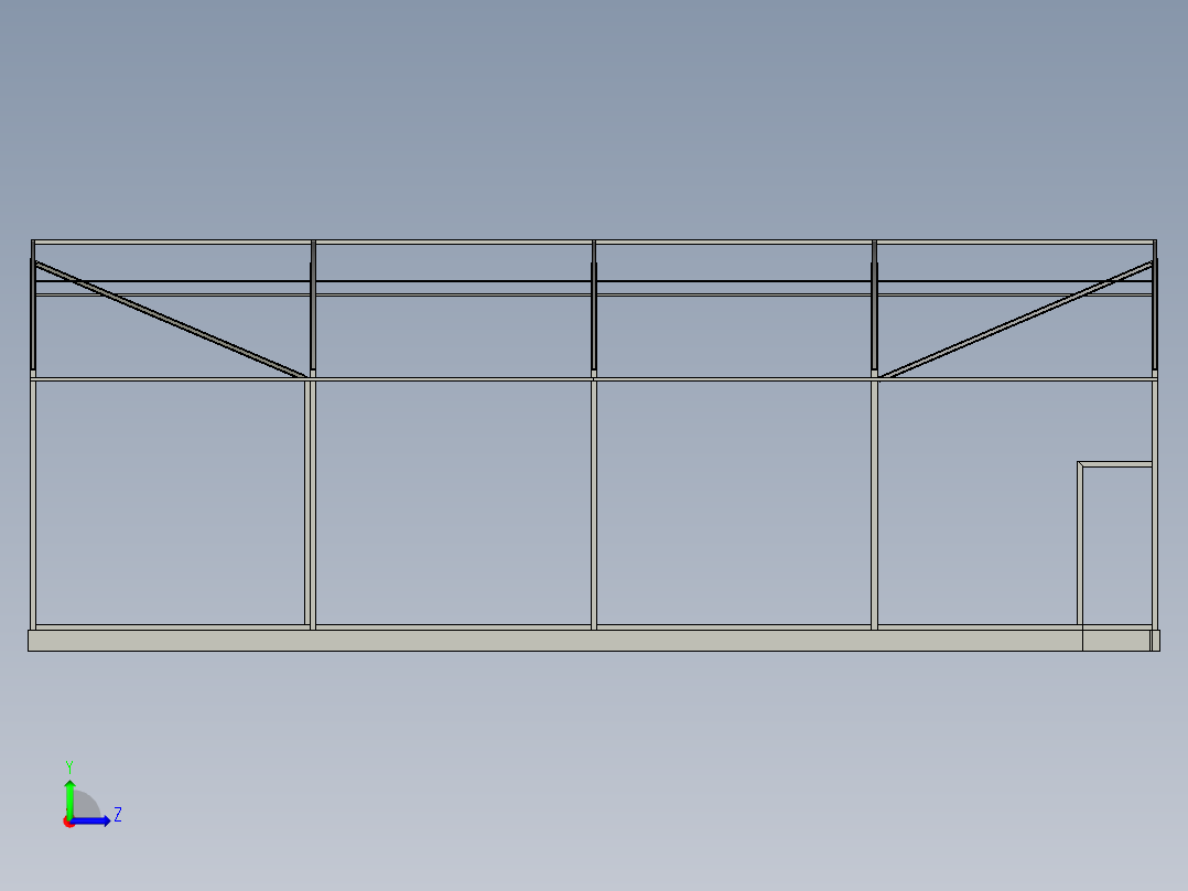 温室6x12米左视图