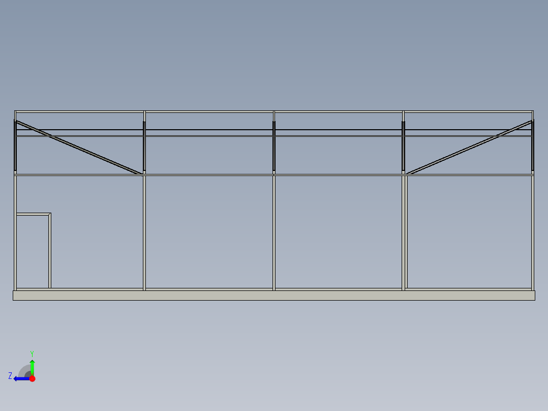 温室6x12米右视图