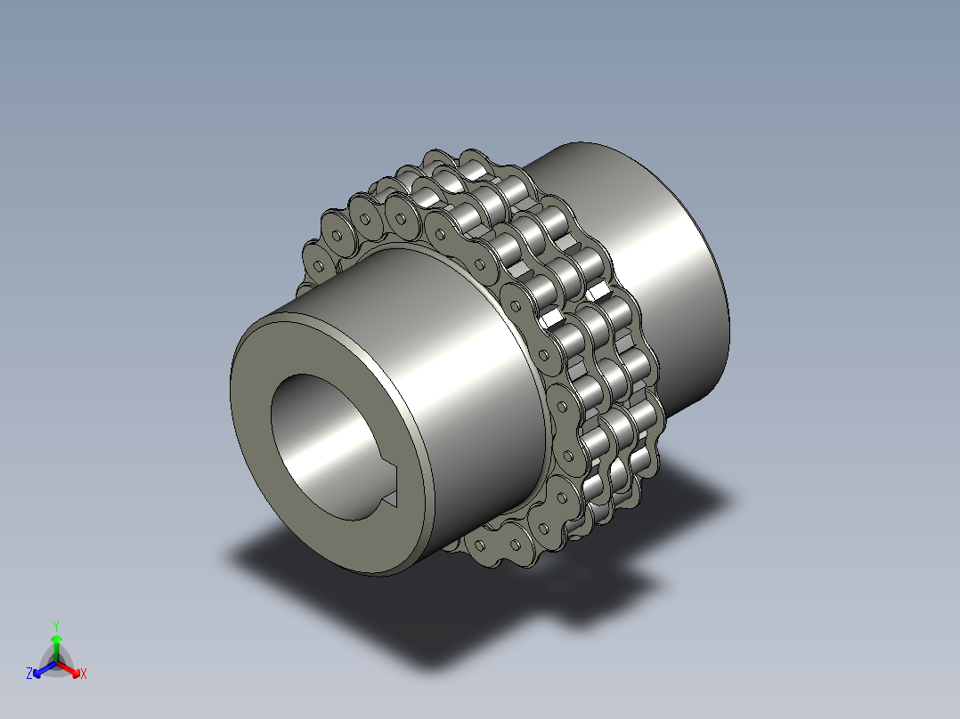 20Z12A链轮-12打包61372391011正等轴测图