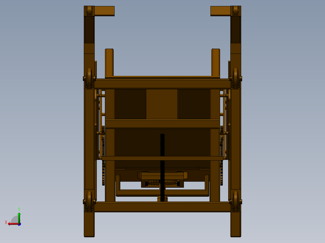 老人椅辅助站立机构参数优化设计 三维模型+10张CAD图纸+说明后视图