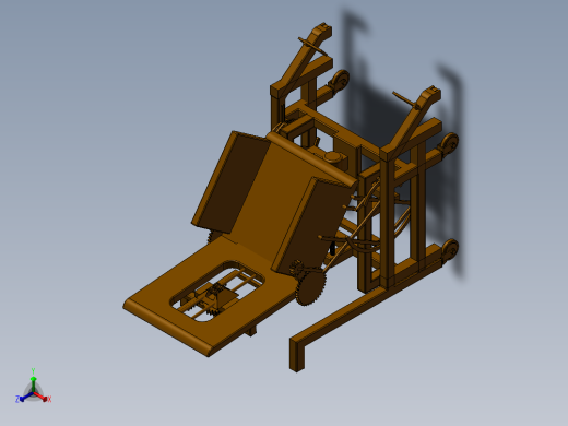 老人椅辅助站立机构参数优化设计 三维模型+10张CAD图纸+说明正等轴测缩略图