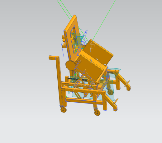 老人椅辅助站立机构参数优化设计 三维模型+10张CAD图纸+说明缩略图