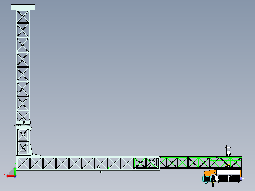 大型吊装设备设计后视图