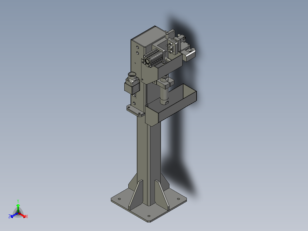 清枪剪丝机正等轴测图