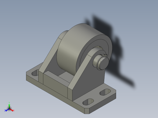 托盘导轮组件-001SJJ01正等轴测缩略图