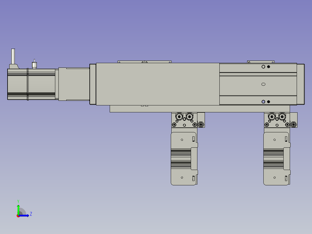 2铝巴中转取放料模组左视图