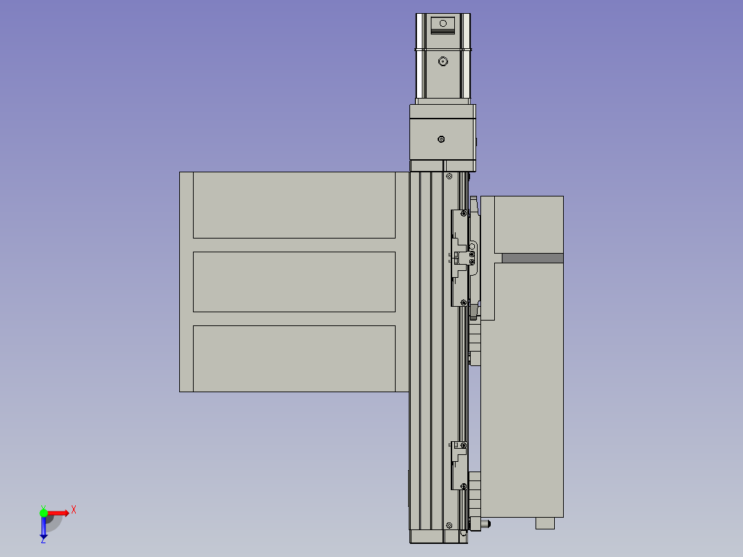 2铝巴中转取放料模组俯视图