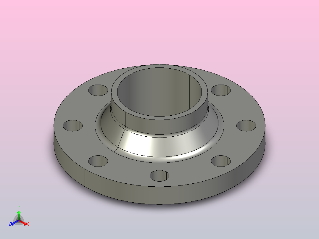 JB_T82.2-1994凹凸面对焊钢制管法兰80-40A-2正等轴测图