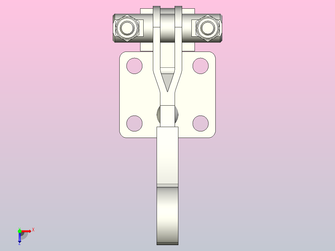 垂直拉紧系列门闩式快速夹钳[QC-40344-SS] (2)俯视图