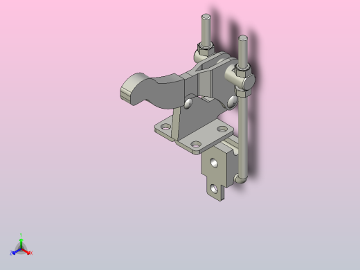 垂直拉紧系列门闩式快速夹钳[QC-40344-SS] (2)正等轴测缩略图