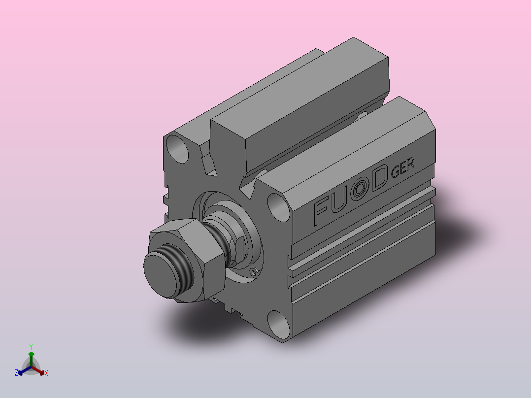 FY-ACQ超薄气缸系列[FY-CTACQS-50x30-B]正等轴测图