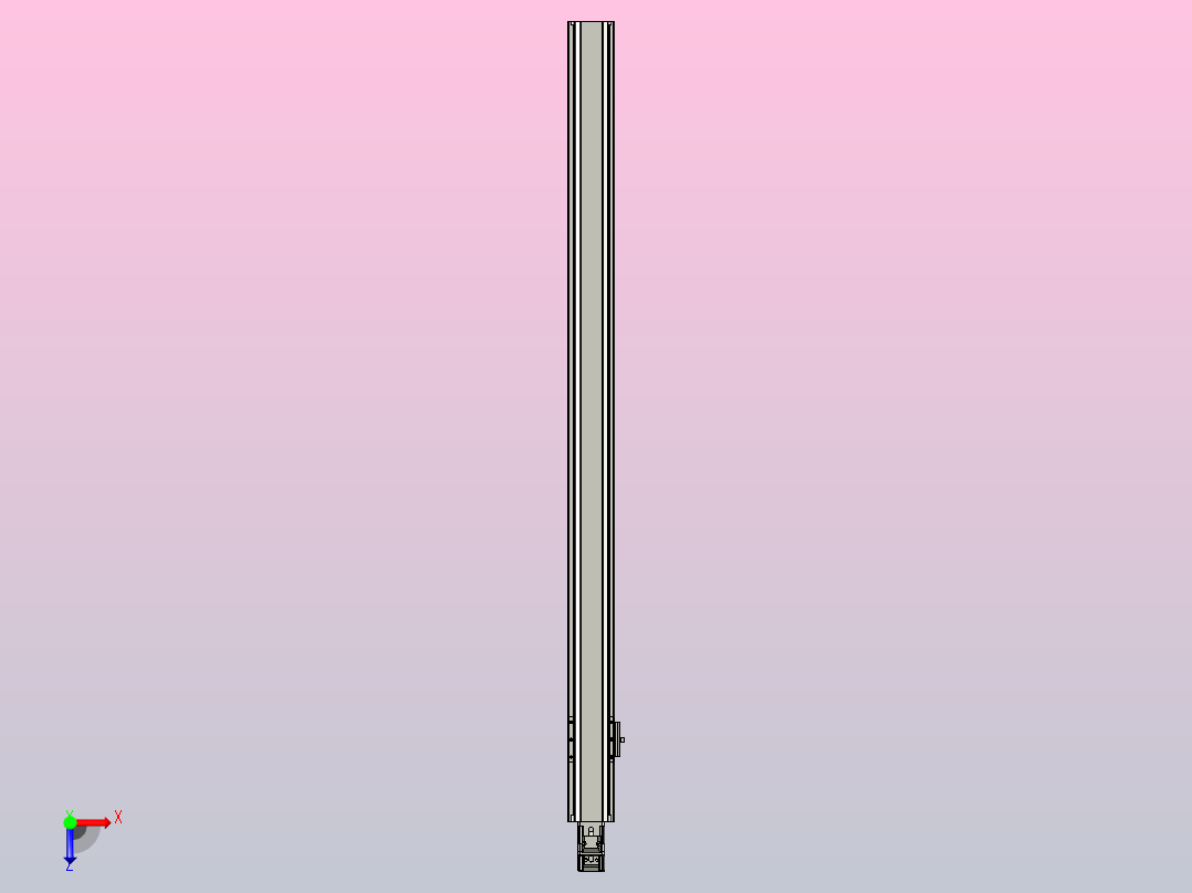 日规模组半封闭丝杆TPA-HNR-65S-1610C-L950-M-C-P10-N3俯视图