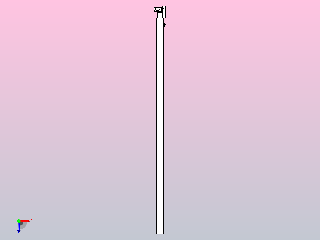 皮带直线轴半封闭可选导轨TPA-HNB-105D-90-L2450-ML-C-P20-N3俯视图